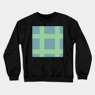 Sky blue and mint green minimalist block check gingham pattern Crewneck Sweatshirt